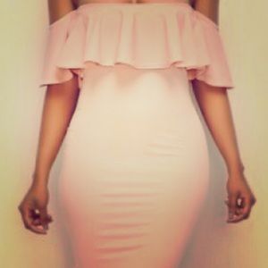 Flod Over Boat Neck Mermaid Dress